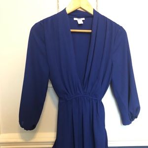 Blue long sleeve dress